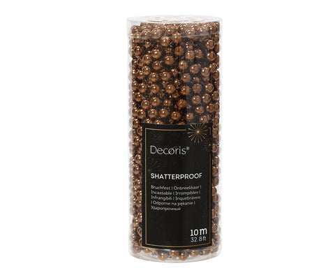 Perlenkette Plastik, espressobraun