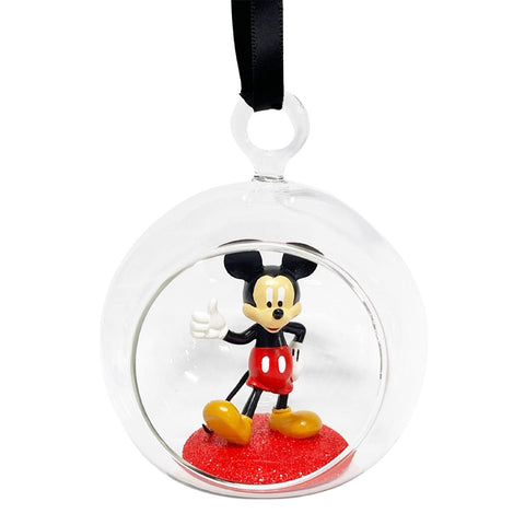 Glass open bauble 3D figure Mickey