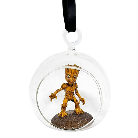 Glass open bauble 3D figure Groot
