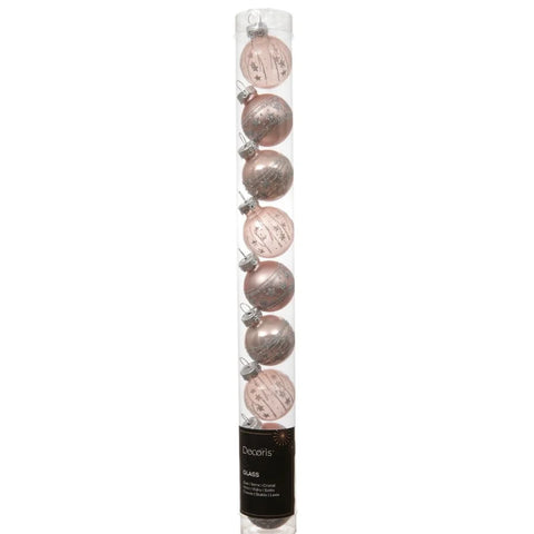 Kugelmix Glas 9er rosa 3cm