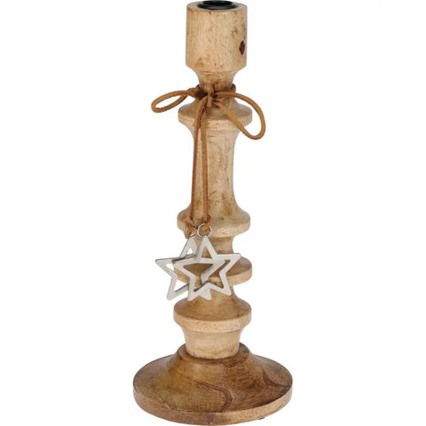 Kerzenständer Holz 30cm Stern