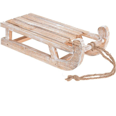 Schlitten 30cm White Washed