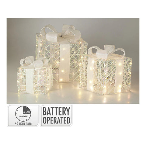 Geschenkeset mit LED wei