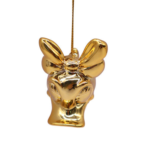 3D ornament Daisy gold head