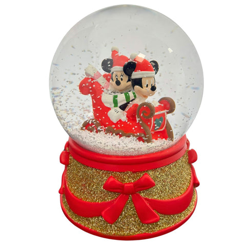 Snowglobe Mickey & Minnie sled