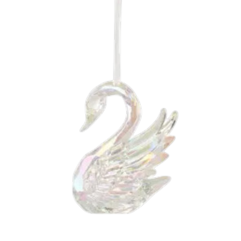 Schwan bruchfest transparent 7.5x5x10cm