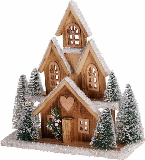 Haus mit LED 33cm