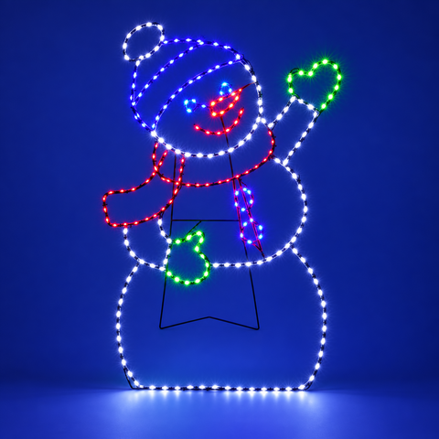 Winkender Schneemann 255 LED Flashing 54.5x79 cm