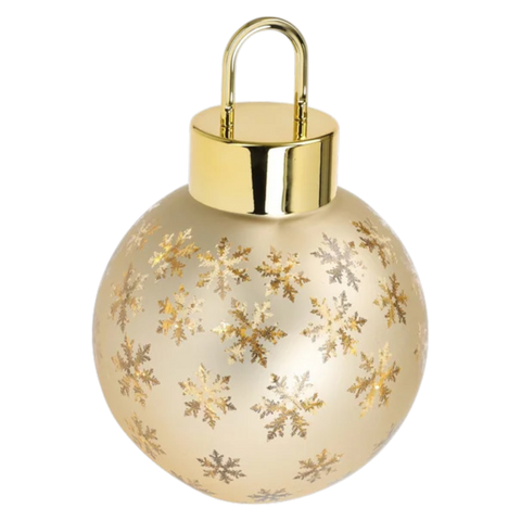 Stehende Weihnachtskugel aus Glas mit 20cm Durchmesser 20 warmweißen LEDs mit Timerfunktion