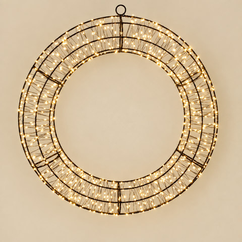 Metallring 50cm Flashing 720 LED warmweiss