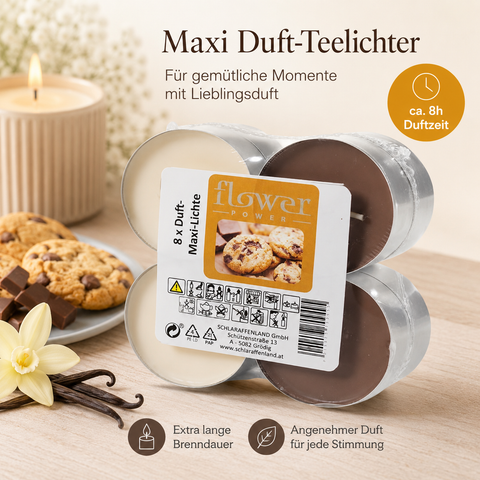 Duft-Maxi-Teelichter 8er Set