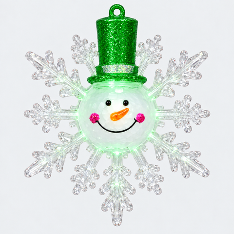 LED Schneeflocke 10cm Saugnapf