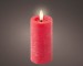 LED Dochtkerze BO Indoor – Rot / Warmweiß – Ø5 x 12,5 cm