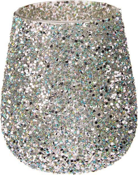 Teelichthalter 13.5cm Perlen