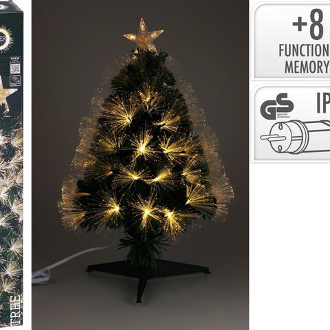 Weihnachtsbaum 90 cm fiber ww schwarzer leuchtender faseroptikbaum mit goldenen lichtern und stern oben