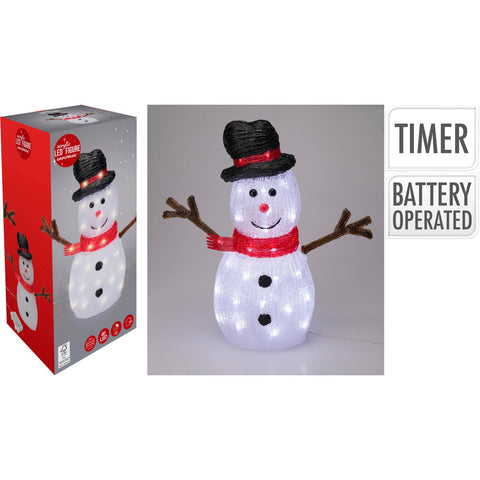 ACRYLFIGUR Schneemann mit 40 LED 40cm