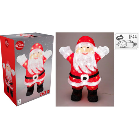 ACRYLFIGUR Weihnachtsmann mit 50 LED 40cm
