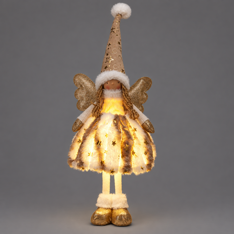 Engel Mädchen LED 50cm Gold