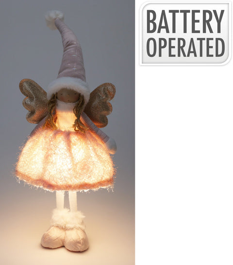 Engelmädchen mit LED 50cm Rosa