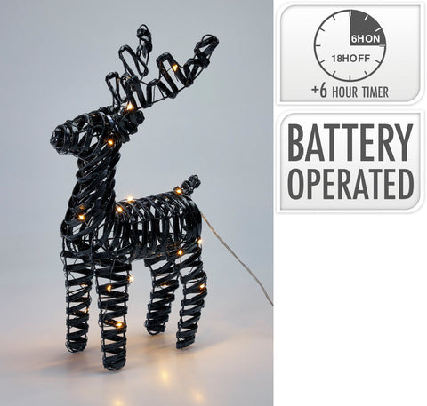 Rentier 34cm Eww LED Schwarz