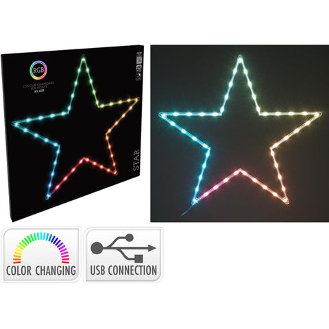 Stern 45 LED RGB Bunt 60cm