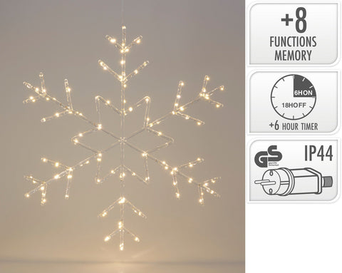 Schneeflocke 120led Warmweiß Größe Ca. 60x0.6x53cm