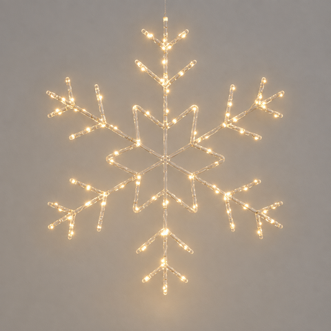 LED Schneeflocke 120 LED warmweiß 60x0.6x53 cm