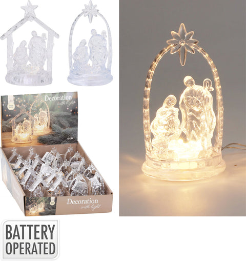 LED Krippe aus Acryl 12cm LED
