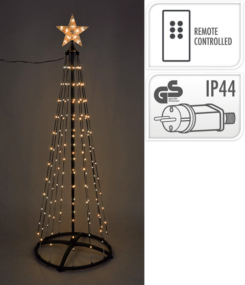 Weihnachtsbaum mit 370 digitalen extra warmweißen LEDs 210cm