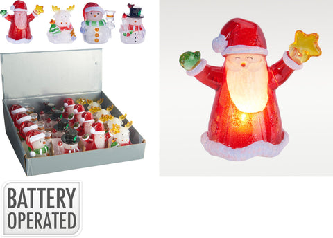 Weihnachtsfigur LED 4sort