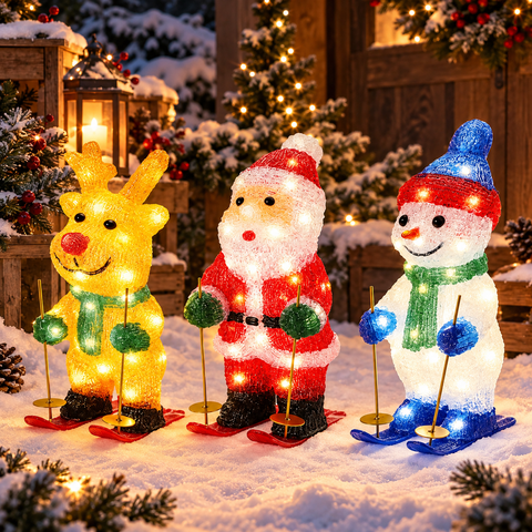 Acryl-weihnachtsfiguren mit 40 LED 33cm