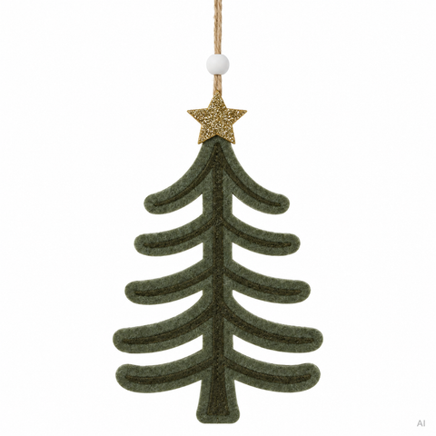 Anhänger Filz Weihnachtsbaum 1x11x18cm