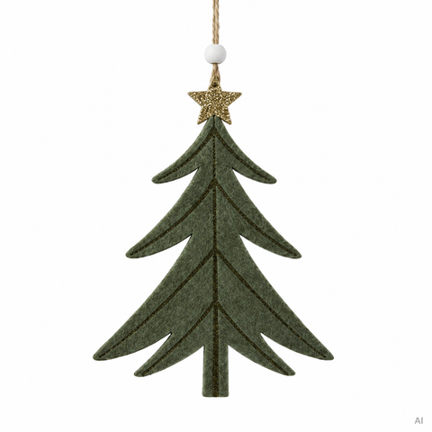 Anhänger Filz Weihnachtsbaum 1x11x18cm