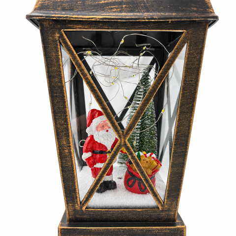 Laterne auf Stab aus PP und Glas ca. 14x48cm