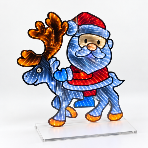 Infinity Rentier mit Weihnachtsmann