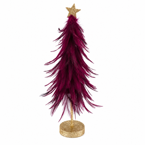 Baum bordeaux Glitzer 26x26x65cm