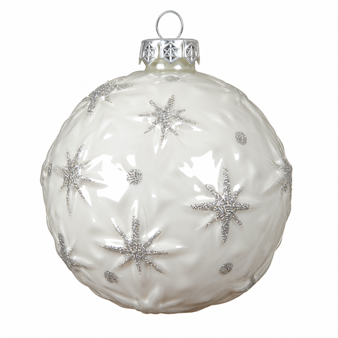 Kugel Glas silber 10cm