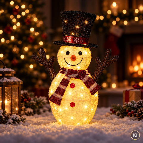 Schneemann 35 warmweiße LED 55x21x67cm