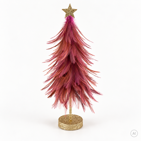 Baum pink Glitzer 18x18x28cm