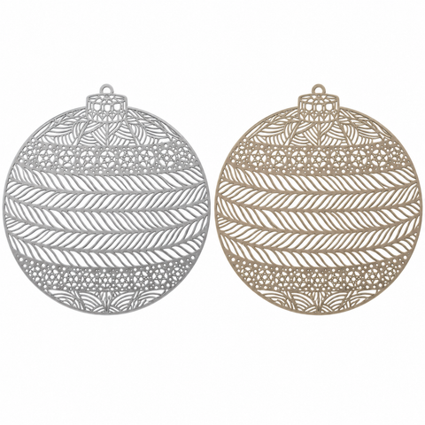 Platzdeckchen Ø38cm Gold/Silber