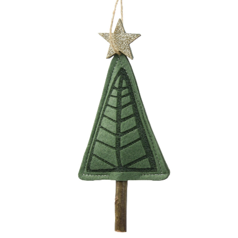 Filzanhänger Motiv "Baum" grün 2x7x14cm