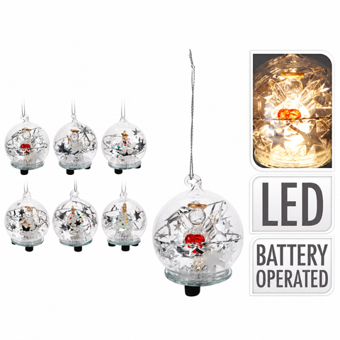 Weihnachtskugel 6cm Glas 6 Varianten