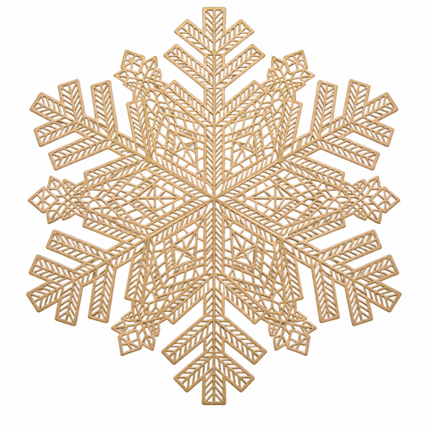 Tischset Schneeflocke – Ø 38 cm, Gold