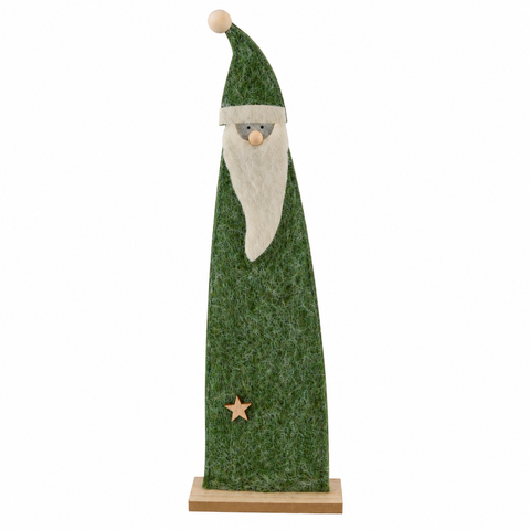 Filzaufsteller-Nikolaus natur/grün 10x4x32cm