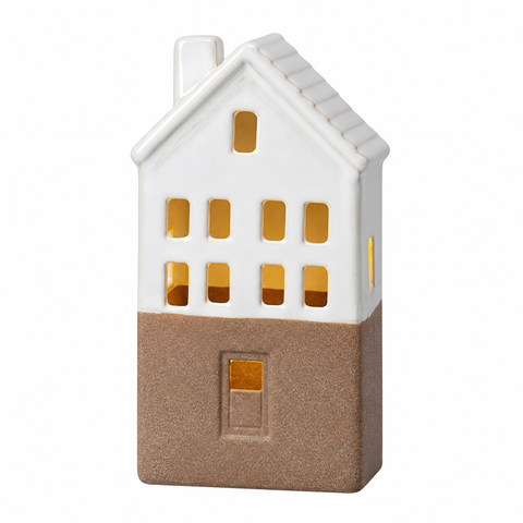 Haus mit LED 8x6x15cm