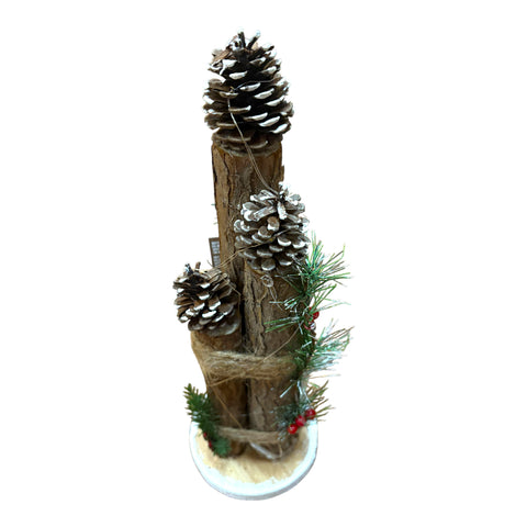 Holzstämme mit LED 27cm