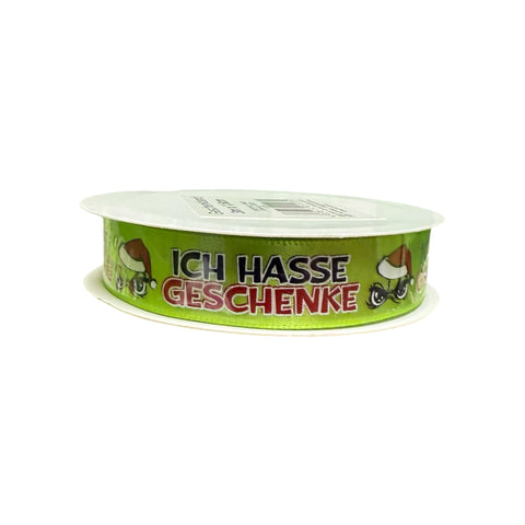 Geschenkband "Festtags-Muffel" 3mx1.6cm Muffel Top Ten Ich hasse Geschenke