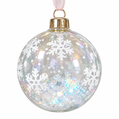 Kugel Glas transparent 8cm