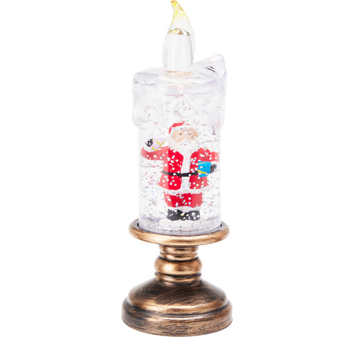 LED Kerze Weihnachtsmotiv 5.5x15.5 cm