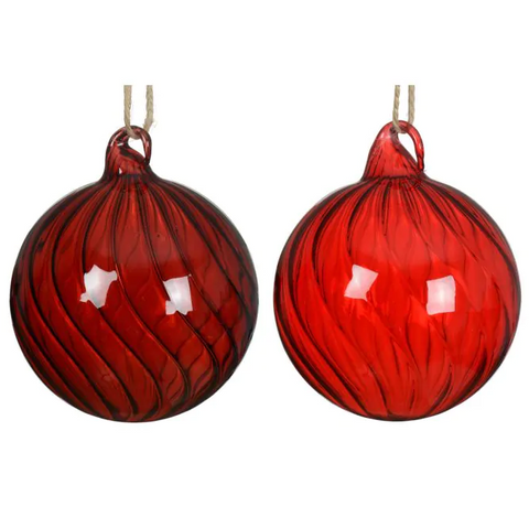 Kugel Glas rot 8cm